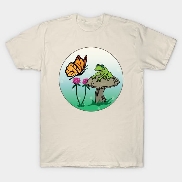 Frog and Butterfly T-Shirt by Spirit-Dragon